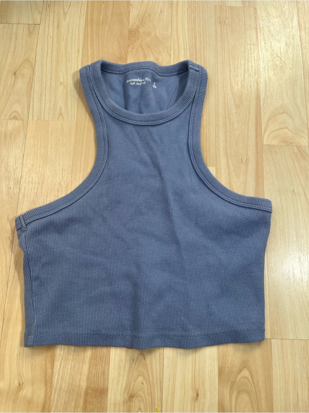 Abercrombie & Fitch featuring a high crew neckline and soft textured fabric Smal